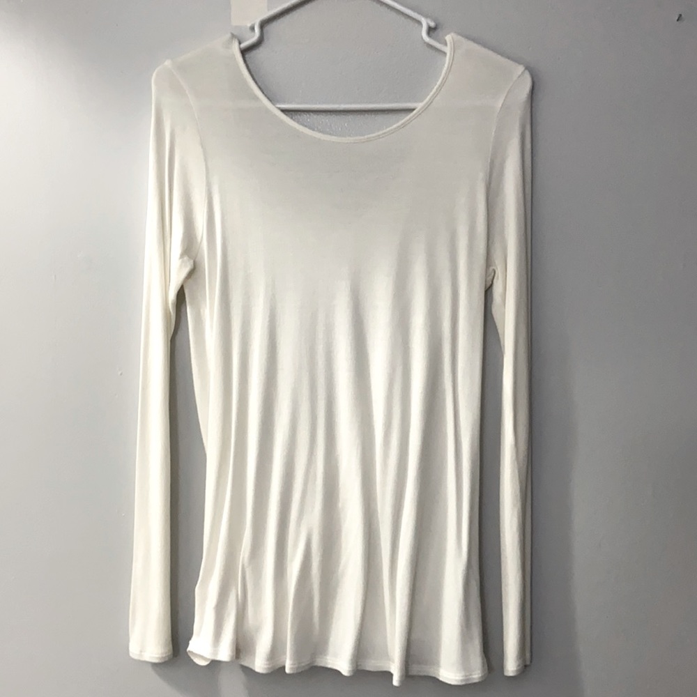 Long sleeve shirt with open back